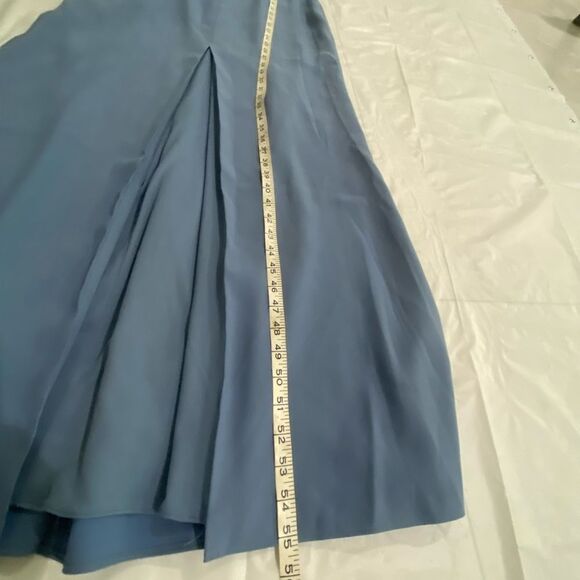Norstrom Dessy Size 8  12  Collections 3038 Long Dress Larkspur Blue - Picture 15 of 15